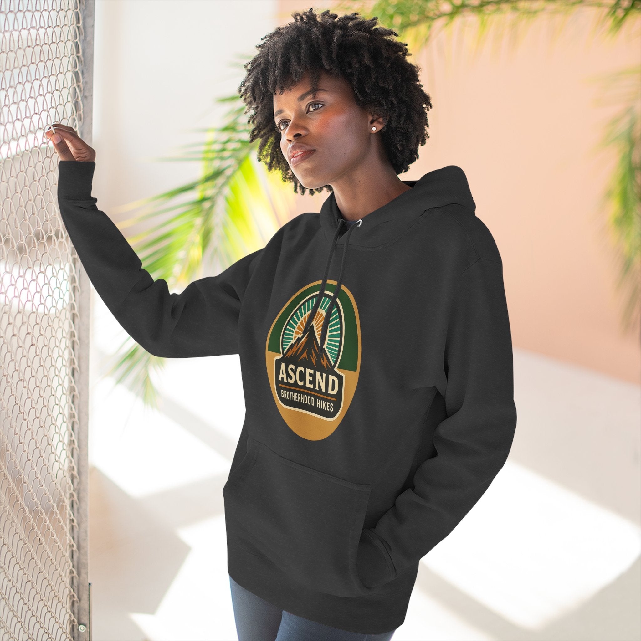 Adventure-Themed Fleece Hoodie
