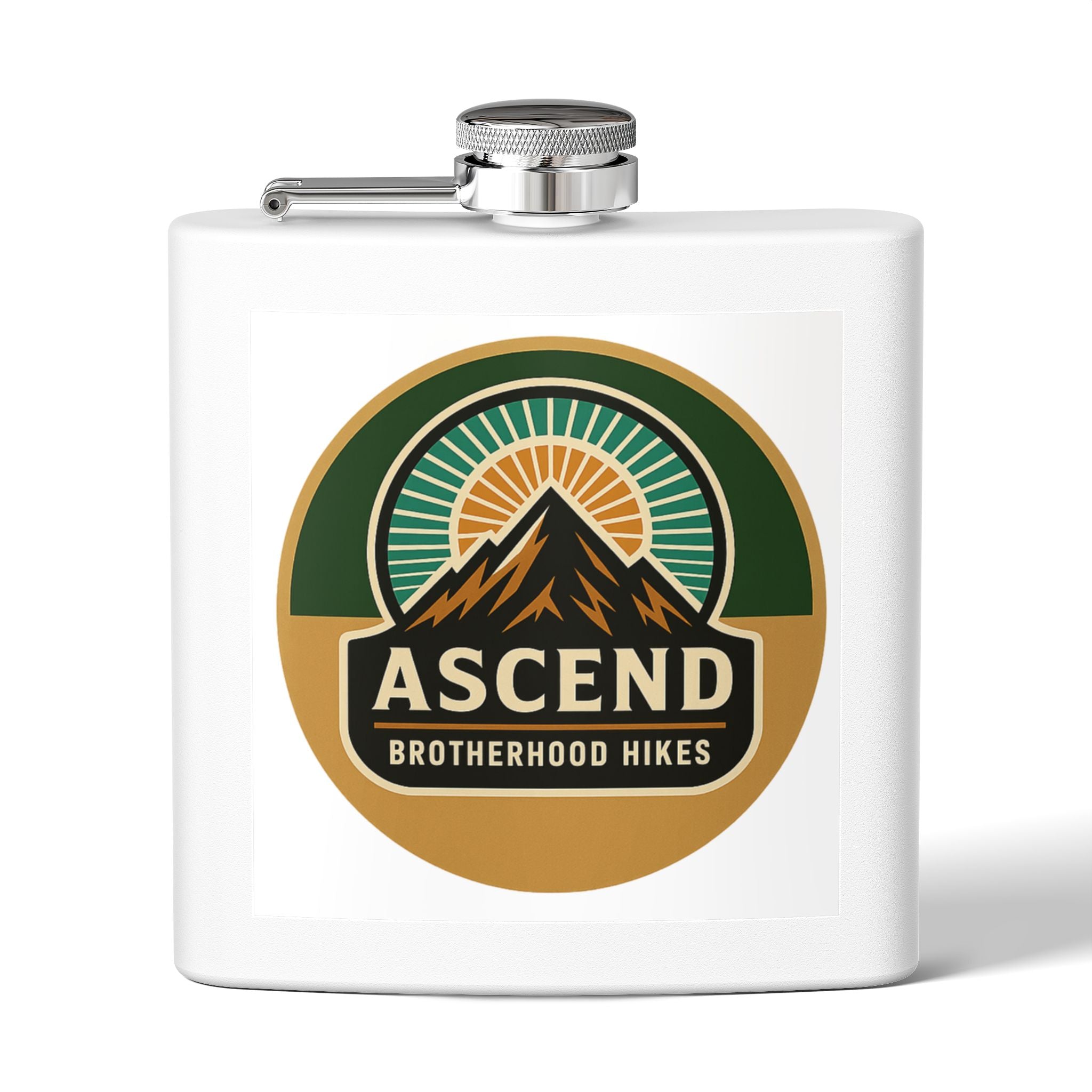 Flask — Ascend Brotherhood Hikes Stainless Steel 6oz Travel Flask